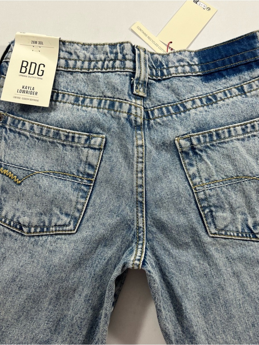 BDG Kayla LowRider Jeans Low Rise Slouchy Boyfriend Vintage Blue 26 - Picture 3 of 14